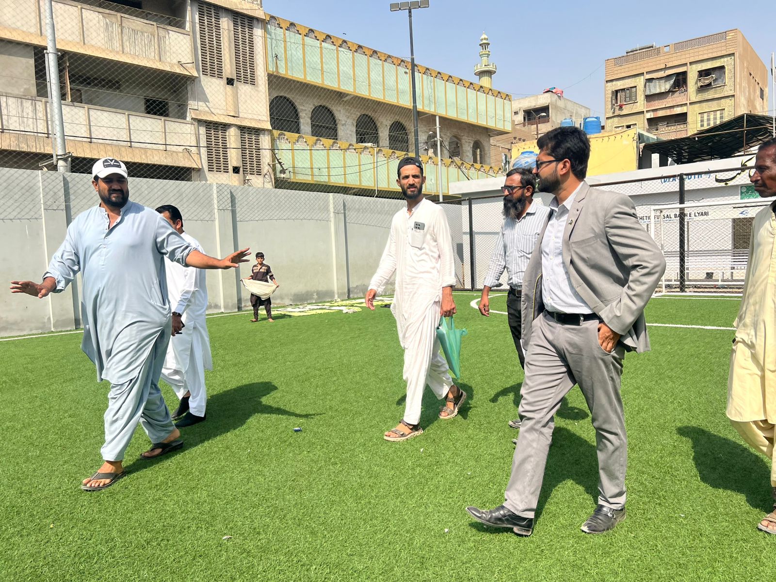 futsal ground in Lyari, District South.